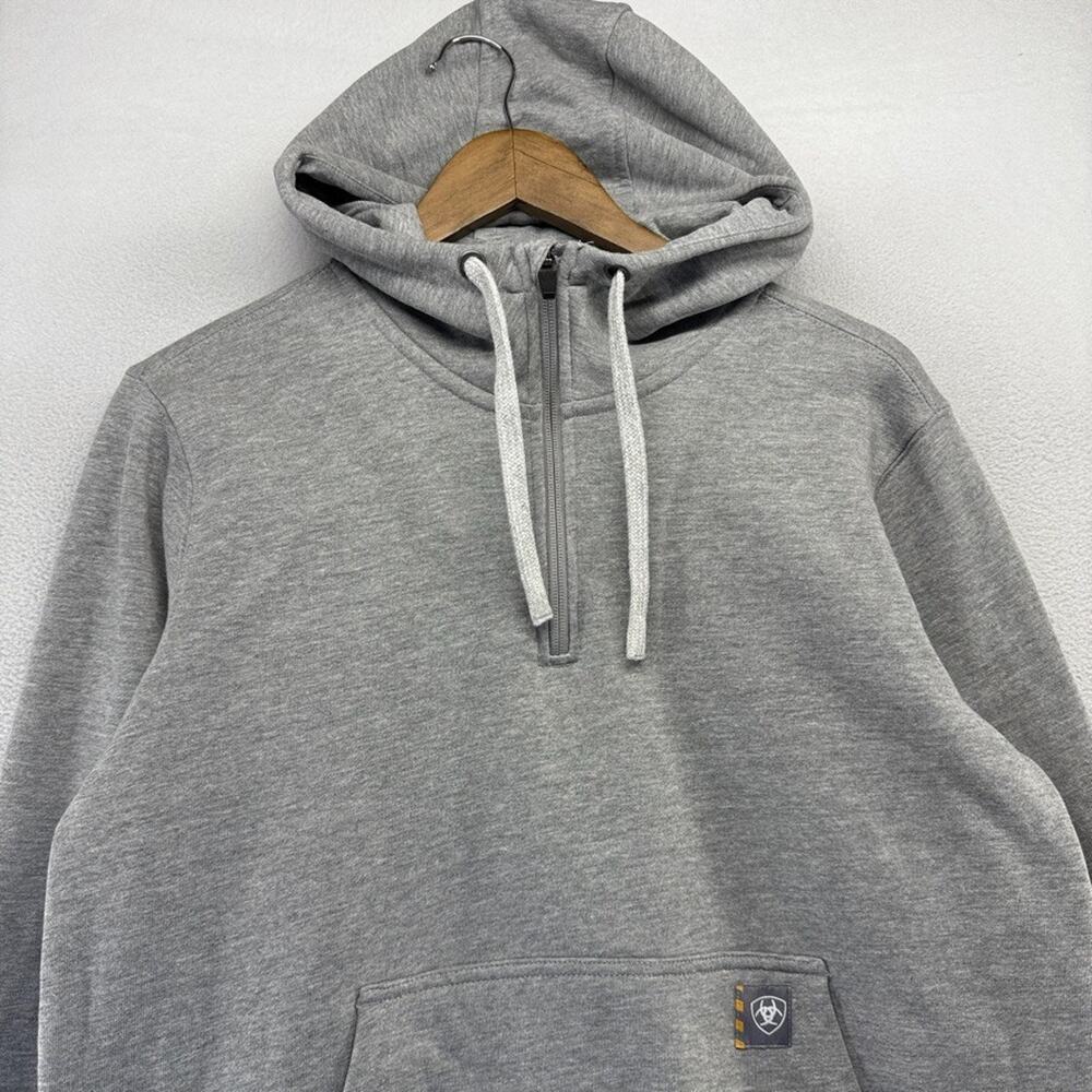 Ariat Skill Set 1/2 Zip Hoodie hoodie Women's Medium Gray Sweatshirt Solid Rebar